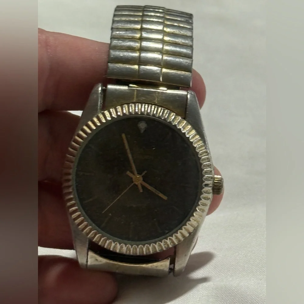 Embassy by Gruen Watch with Diamond Chip Gold and Silver Two Tone preloved